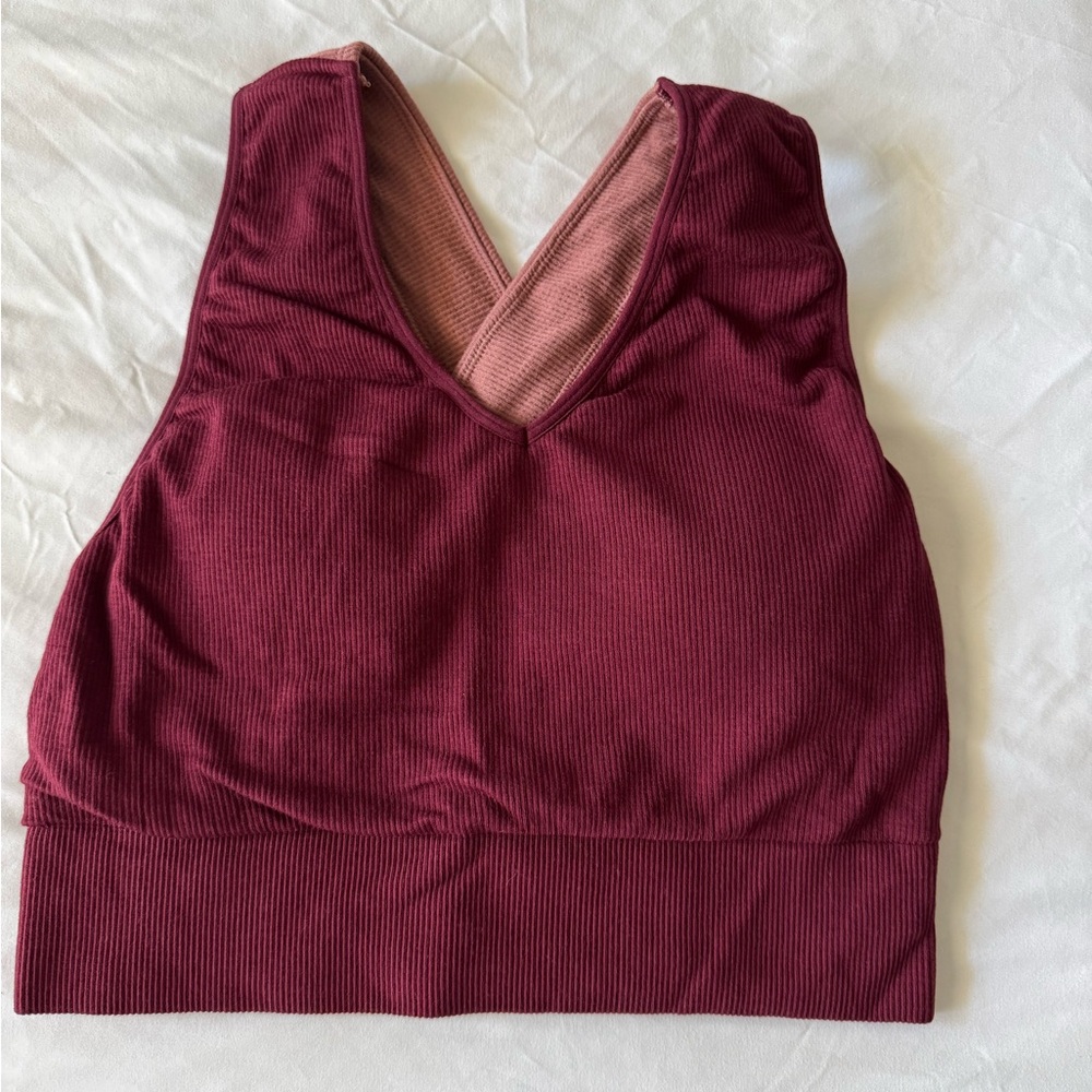 Fabletics Deep Red Sports Bra